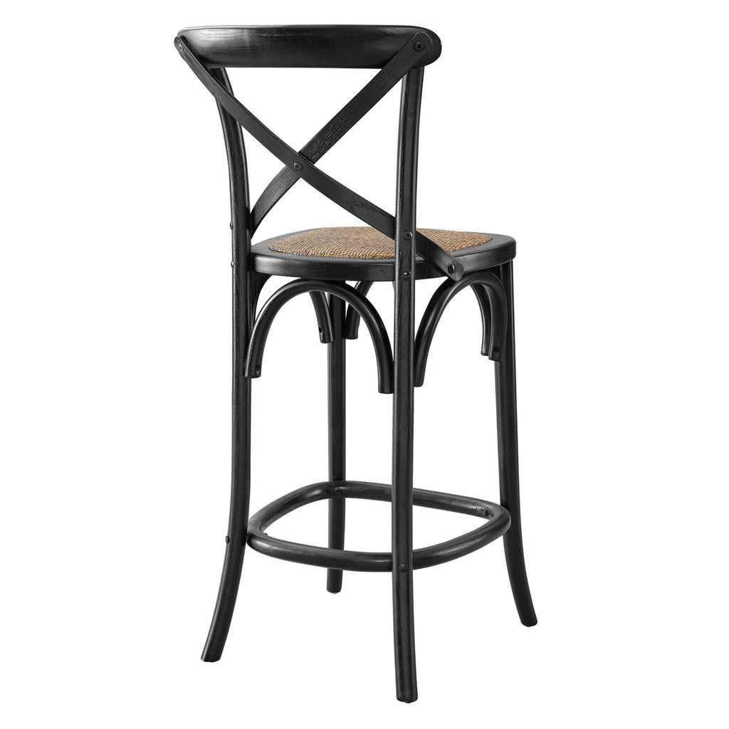 Modway Gear Counter Stool - Rattan Seat