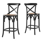 Modway Gear Counter Stool - Rattan Seat