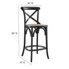 Modway Gear Counter Stool - Rattan Seat