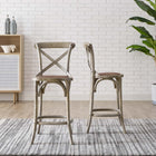 Modway Gear Counter Stool - Rattan Seat