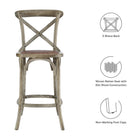Modway Gear Counter Stool - Rattan Seat