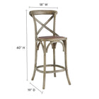 Modway Gear Counter Stool - Rattan Seat