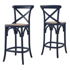 Modway Gear Counter Stool - Rattan Seat