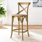 Modway Gear Counter Stool - Rattan Seat