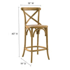 Modway Gear Counter Stool - Rattan Seat
