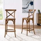 Modway Gear Counter Stool - Rattan Seat