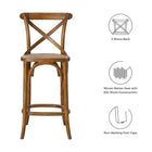 Modway Gear Counter Stool - Rattan Seat