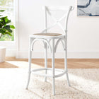 Modway Gear Counter Stool - Rattan Seat