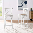 Modway Gear Counter Stool - Rattan Seat
