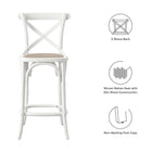 Modway Gear Counter Stool - Rattan Seat