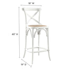 Modway Gear Counter Stool - Rattan Seat