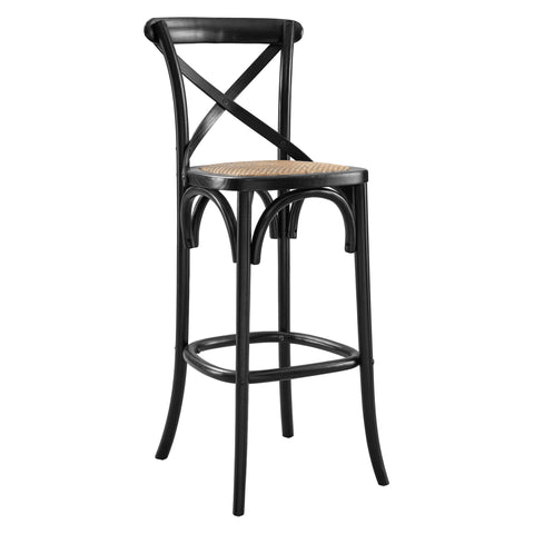Modway Gear Bar Stool - Rattan Seat