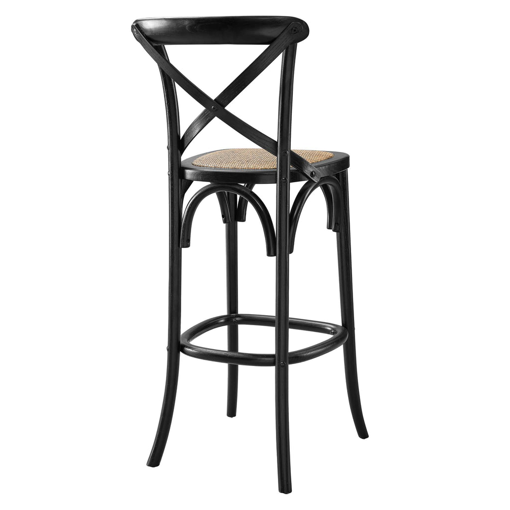 Modway Gear Bar Stool - Rattan Seat
