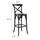 Modway Gear Bar Stool - Rattan Seat