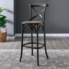 Modway Gear Bar Stool - Rattan Seat