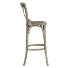Modway Gear Bar Stool - Rattan Seat