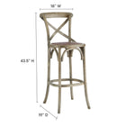 Modway Gear Bar Stool - Rattan Seat