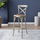 Modway Gear Bar Stool - Rattan Seat