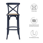Modway Gear Bar Stool - Rattan Seat