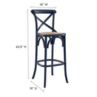 Modway Gear Bar Stool - Rattan Seat