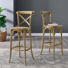 Modway Gear Bar Stool - Rattan Seat