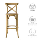 Modway Gear Bar Stool - Rattan Seat