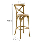 Modway Gear Bar Stool - Rattan Seat