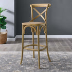 Modway Gear Bar Stool - Rattan Seat