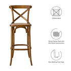 Modway Gear Bar Stool - Rattan Seat