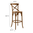 Modway Gear Bar Stool - Rattan Seat