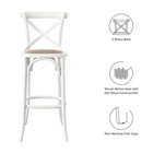 Modway Gear Bar Stool - Rattan Seat
