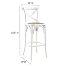 Modway Gear Bar Stool - Rattan Seat