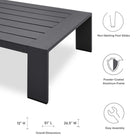 Modway Tahoe Outdoor Patio Powder-Coated Aluminum Coffee Table