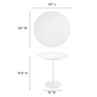 Modway Lippa 20" Round Wood Side Table