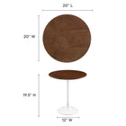 Modway Lippa 20" Round Wood Side Table