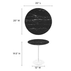 Modway Lippa 20" Round Faux Marble Side Table