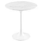 Modway Lippa 20" Round Faux Marble Side Table  