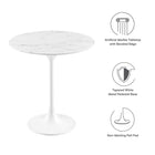 Modway Lippa 20" Round Faux Marble Side Table