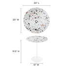 Modway Lippa 20" Round Terrazzo Side Table