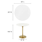 Modway Lippa 20" Round Wood Side Table