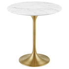 Modway Lippa 20" Round Faux Marble Side Table  