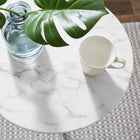 Modway Lippa 20" Round Faux Marble Side Table