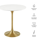 Modway Lippa 20" Round Wood Side Table