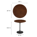 Modway Lippa 20" Round Wood Side Table