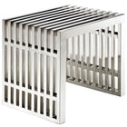 Modway Gridiron Small Stainless Steel Bench  