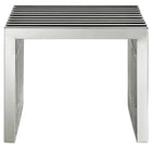 Modway Gridiron Small Stainless Steel Bench