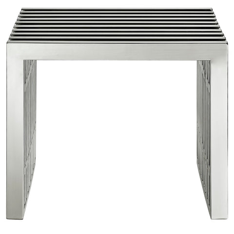 Modway Gridiron Small Stainless Steel Bench  