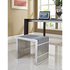 Modway Gridiron Small Stainless Steel Bench