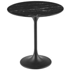 Modway Lippa 20" Round Faux Marble Side Table  