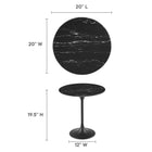 Modway Lippa 20" Round Faux Marble Side Table